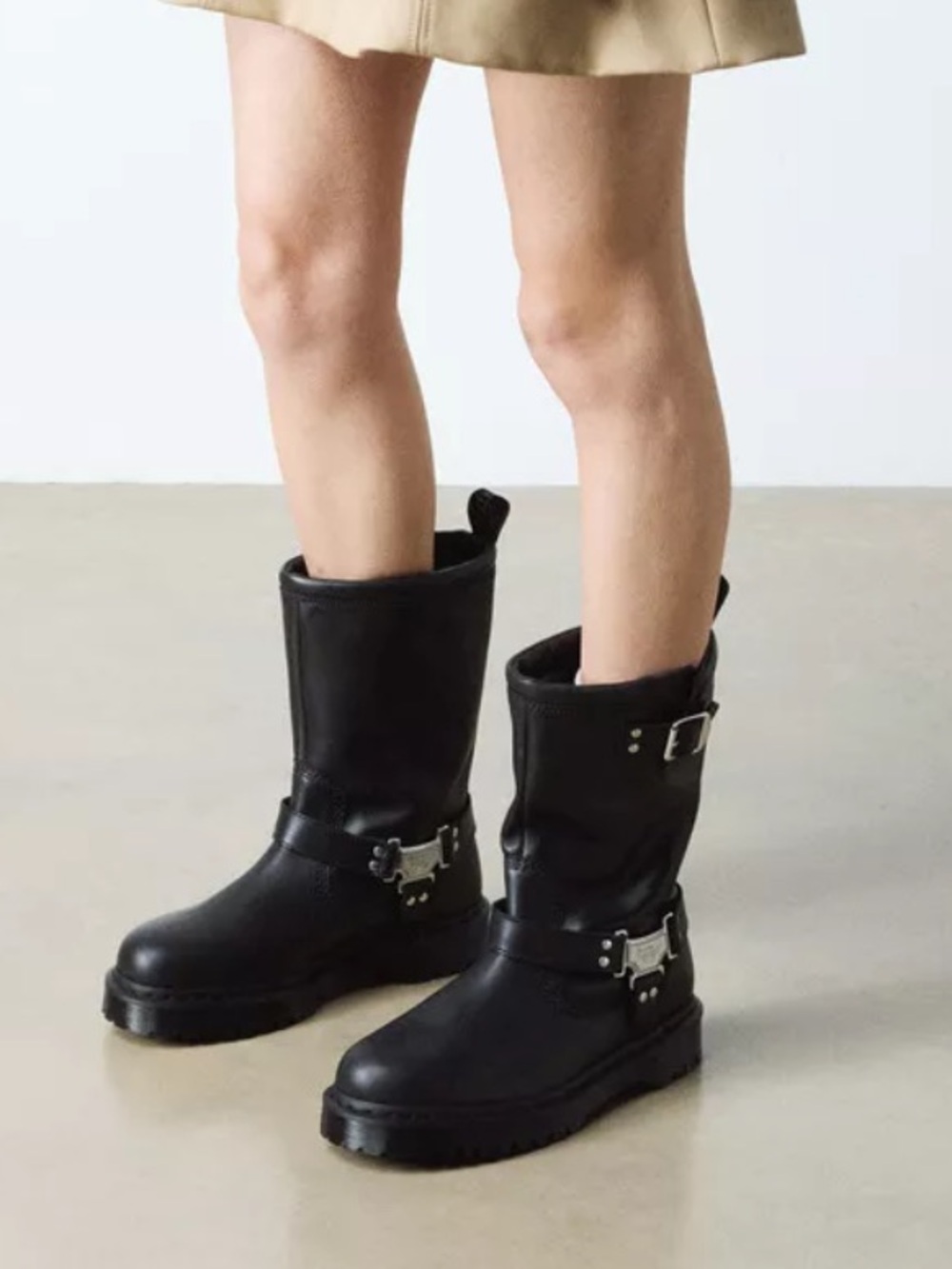 Dr. Martens Anistone Hi Leather Biker Boots